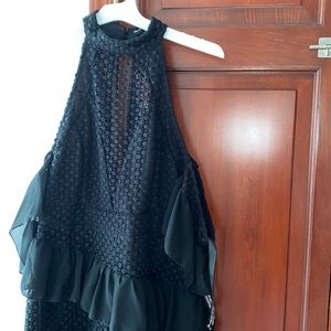 Black ruffle dress